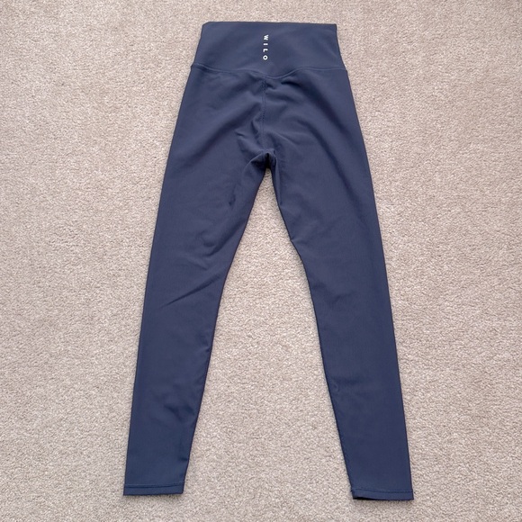 Wilo Anthropologie High Waisted Navy Blue Athleisure Athletic Leggings Small - Picture 3 of 7